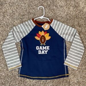 NWT- Mudpie Thanksgiving/Football long sleeve